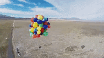 balloons shot gun GIF by agconti