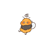 Bee Eating Sticker by cnhkeyclub