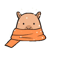 pintordenubes snow winter capybara carpincho Sticker