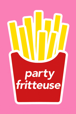 partyfritteuse giphyupload party color fries GIF