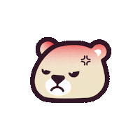 Angry Bear Sticker by MamaBear