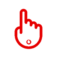 Hand Sticker by Vodafone