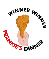 Fried Chicken Drumstick Sticker by Frankie's New York Buffalo Wings