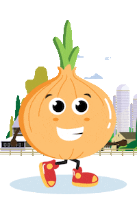 Red Onion Sticker by Gills Onions