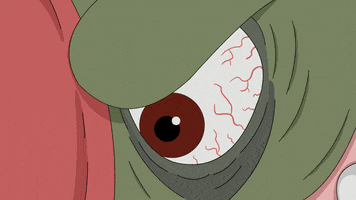 angry eye GIF by Ross Willmett Animation