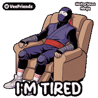 Tired Ninja Sticker by VeeFriends