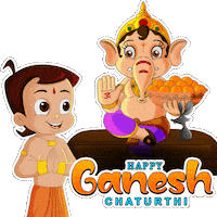 Vinayaka Chaturthi Celebration Sticker by Chhota Bheem