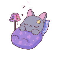 Tired Good Night Sticker by Mira & Ink