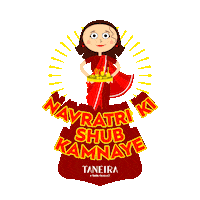 TaneiraSarees diwali dussehra puja pujo Sticker