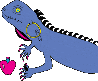 ellengif mood nails lizard reptile Sticker