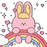 Suzyuzy love happy heart rainbow Sticker