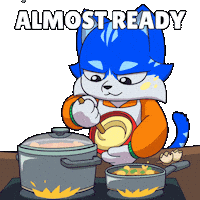 Cat Cooking Sticker by Toshithecat