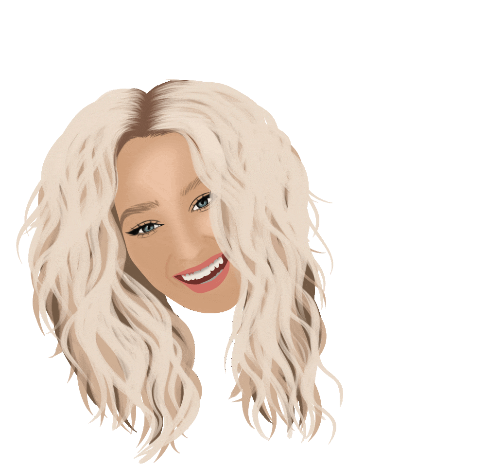 Curly Hair Sticker by Peyton Baxter