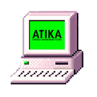 Pixel Vintage Sticker by ATIKA London