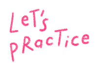 Keep Practicing Warm Up Sticker by Catharina Stewart