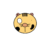 Wink Tiger Sticker by Smallhappycomics