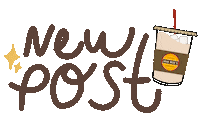 New Post Coffee Cup Sticker by Java Moe's Coffee Company