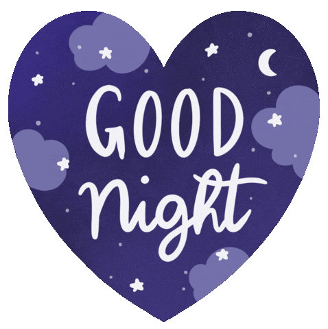 Good Night Heart Sticker