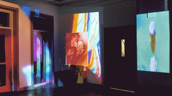 xik giphyupload video art installation projection mapping GIF