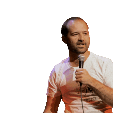 aaronbeardnz giphyupload comedy mic jokes Sticker