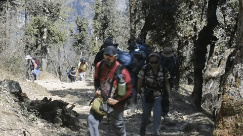 trekking backpacking GIF