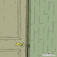 porkyisland door creep peek ada GIF