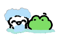 Shower Frogman Sticker by Annafish