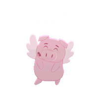 Happy Flying Pig Sticker by PositivelyPigasus