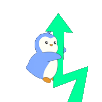 To The Moon Crypto Sticker by Pudgy Penguins