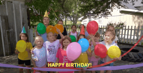 Campsonshinene giphygifmaker happy birthday camp balloons GIF