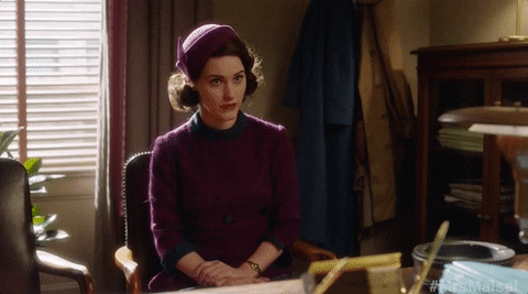 so much to think about rachel brosnahan GIF by The Marvelous Mrs. Maisel