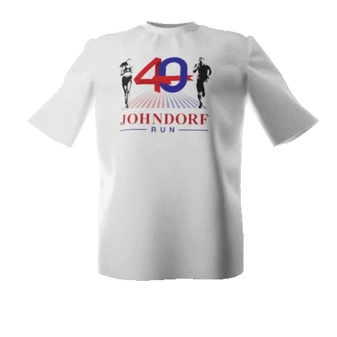 johndorfventurescorp giphyupload run shirt finisher Sticker