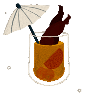 Drunk Cocktail Sticker