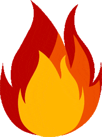 EBuchel fire spicy flames spicy food Sticker