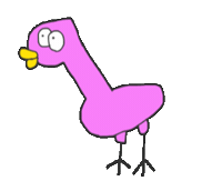 pocchan animal bird flamingo 動物 Sticker