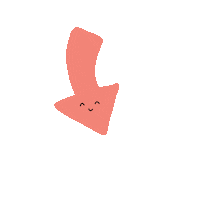 PeachPandaStudio pink kawaii arrow up Sticker