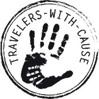 Travelerswithcause travel help mano cause Sticker