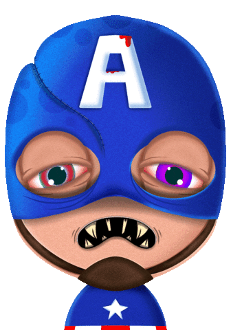 Angry Captain America Sticker by RARO