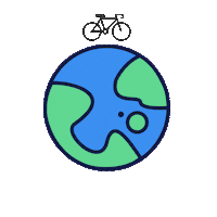 incubado_hamburg fahrrad planet earth klima umwelt Sticker