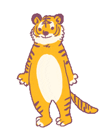 Happy Tiger Sticker