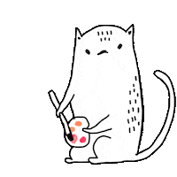 Cat Love Sticker by MAJASBOK