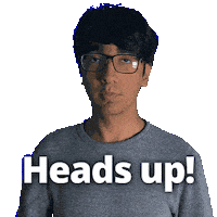 Warning Heads Up Sticker