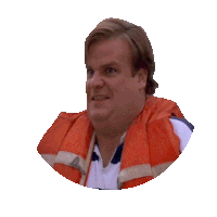 Happy Chris Farley Sticker by reactionstickers