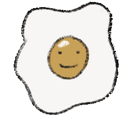 carriesloane egg sketchy fried egg carriesloane Sticker