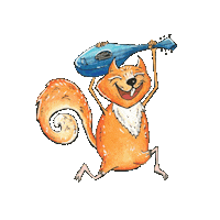 TheTwiolins children child squirrel hurra Sticker
