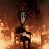 This Is Fine Crash And Burn GIF by Lonely Aliens