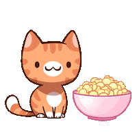 Pop Corn Eating Sticker by Mino Games