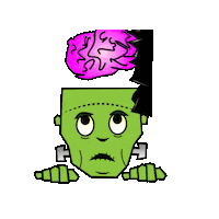 Monster Exploring Sticker by punchvisual