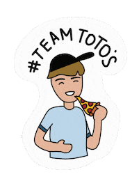Eating Sticker by Totos Pizza HN