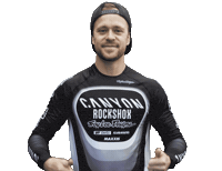 Troy Brosnan Thumbs Up Sticker by Canyon Bicycles